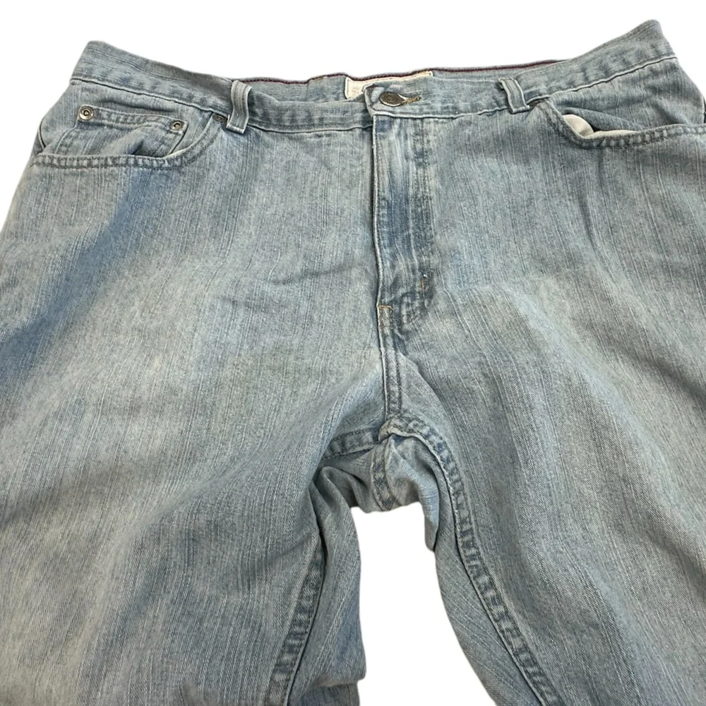 Men’s light‎ fade vintage Red camel denim jeans boot cut jeans size 38/34